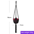 Black macrame plant hanger, 90cm long cotton rope basket for 17cm diameter pots - 90cm/150g / Black