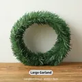 Ghirlanda natalizia artificiale verde da 550 cm con densi aghi in PVC decorativa - 8cm Larghezza/Grande