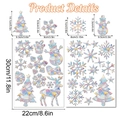 Guida alle taglie per adesivi olografici natalizi con motivi festivi per finestre - 22cm*30cm*2 Fogli