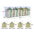 Set di ornamenti a scatola regalo dorata per albero di Natale con glitter decorativi - Scatola Regalo Oro