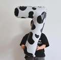 Number 7 balloon with black and white cow print pattern for birthday party decor - Cow Pattern Style