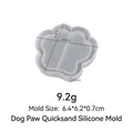 Molde de silicona translúcida con forma de pata para llaveros de resina 6,4x6,2cm - Garra
