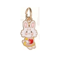 Cute bunny heart pendant with colorful enamel finish for DIY jewelry and necklaces - Colorful Heart Bunny