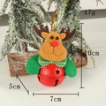 Décoration de Noël renne en feutre avec clochette rouge et nœud papillon vert - Élan à Cloche Rouge