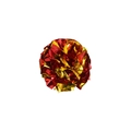 Crinkle paper cat toy ball with red and gold metallic foil texture for pet play - Gold + Red