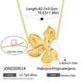 Exaggerated 18K gold bougainvillea flower necklace in waterproof stainless steel - Necklace (JDN0309014)