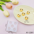 Detail view showing dimensions of a mini animal silicone mold and small puppy resin craft - Mini Cartoon Animal A1-2261