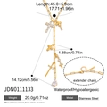Detalles del collar en Y de acero inoxidable dorado con cruz y colgante espada - Dorado (JDN0111133)