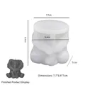 Guía de tallas del molde silicona elefante 3D con medidas 7,7x8,6x7cm para manualidades - Elefante Tapándose las Orejas