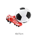 Soccer themed foil balloon set with red cleats and classic black white ball 48x75cm - Soccer Shoes (Red)