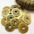Chinese feng shui copper coins with antique finish for wealth and prosperity - Five Emperor Coins