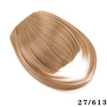 Golden blonde mix synthetic hair bang extensions with sideburns in 27/613 shade - 27/613 Blonde Mix