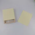 Minimalist light yellow cardboard jewelry box set with slide-out drawer packaging - 9x9x2cm / Apricot Cardboard + Apricot Suspension Box