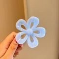 Light blue camellia flower hair claw clip with glossy jelly finish for women - 4# Jelly Sky Blue