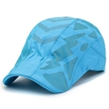 Atmungsaktive hellblaue Baskenmütze mit Mesh-Einsätzen für Sommer-Outdoor-Sport und Freizeit - Verstellbar / Himmelblau