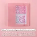 Raccoglitore rosa per adesivi A5 con elastico, 18x16,4cm, contiene 100 foto - Fogli Mobili Rimovibili (25 Fogli) / Rosa Sakura