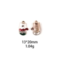 Macro view of 13x20mm enamel Christmas glove charms with rhinestone accents and metal back - Colorful Gloves (13*20mm)
