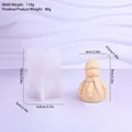 DIY snowman candle mold with knitted texture and finished wax snowman ornament - Snowman