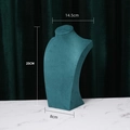 Dark green velvet necklace display mannequin stand for jewelry with 25cm height - 25cm Height