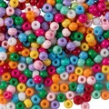 Rainbow 4mm solid lacquered glass seed beads for colorful jewelry making crafts - Rainbow