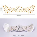 Metallic gold star freckle facial tattoo stickers with waterproof glitter finish - QBLT-02 Gold Stars