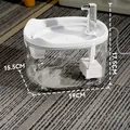 Fontanella smart bianca per animali con LED e protezione a secco, misura 19x15,5x17,5 cm - Anti-combustione a secco con luce / Bianco