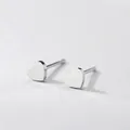 Minimalist heart stud earrings in silver stainless steel finish, size 4mm - Heart (YE14994) / 4mm / Silver