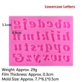 Pink liquid silicone mold featuring a-z lowercase letters for baking and DIY clay art - Lowercase Letters