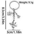 Silver Christmas keychain featuring snowman, tree and gift box charms with dimensions - ER1807-Antique Silver Snowman Tree Gift Box Keychain