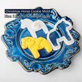 Christmas pony cookie cutter set with stamp, food-grade plastic, size 5.1x5.1cm - Christmas Pony