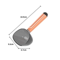Pelle à nourriture pour animaux avec clip inox et graduation précise de 18,9cm - Orange