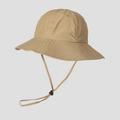 Close-up of light khaki sun hat with breathable fabric and adjustable chin strap cord - M (56-58cm) / Khaki