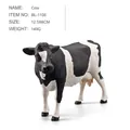 Realistic black and white cow model toy for farm education, size 12.5x8cm - Single Cow Model 149g