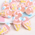 Pastel ice cream cone acrylic beads for DIY jewelry and phone chain accessories - Yellow Cone + Frosted Pink Ball + Pink Cream