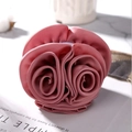 Eleganter Haarklammer mit 3D-Rose aus satinartigem Stoff in edlem Altrosa für Damen - Lila Rosa