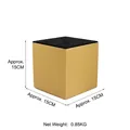 Golden and black velvet jewelry display cube riser 15cm for rings and bracelets - Square Pillar Display Stand (Black Velvet) 15*15*15CM
