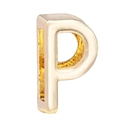 Golden 10mm alloy letter P charm with a polished finish for DIY bracelets - 10mm Full Drill Letter / Letter P