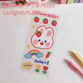 Lindas pegatinas de PVC de oso fresa para diarios con motivos de conejo y arco iris - Conejo Arcoiris