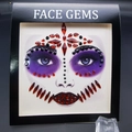 Halloween face gems with black and deep red rhinestones for spooky party makeup looks - ws003 Dark Red Black Purple