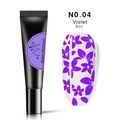 Gel de stamping violet 8ml tube NO.04 pour motifs floraux professionnels d'ongles - Violet