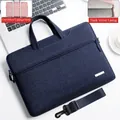 Borsa porta PC blu scuro con tracolla rimovibile e interno antiurto morbido per laptop 14" - Blu Scuro con tracolla