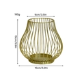 European style gold hollow metal candle holder with elegant wire mesh design 15cm - Small / Gold