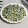Piedras de fluorita verde y cuarzo blanco natural pulidas en un cuenco blanco - Jade Xiu / 5-7mm (100g)