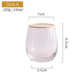 Ei-vormig transparant waterglas met gouden rand Stijl B 340ml 220g capaciteit - Stijl B (Gouden Rand)