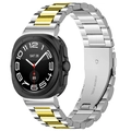 Detalle de la correa de acero inoxidable bicolor con funda protectora negra para reloj - Universal para Watch8 / 8Classic / Mezcla Plata-Oro (Conector de Acero Inoxidable)