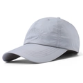 Light gray quick-dry baseball cap for men with white TATATYUN embroidery and large fit - Adjustable / Light Gray