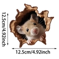 3D realistischer Mausloch Wandsticker aus PVC für Kinderzimmer mit niedlichem Nagetier - Spähende Maus am Loch (UV50011T_T)