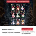 Autocollants de Noël nains 40x55cm statiques double face pour décoration de vitres - Lot de 9 Combinaisons de Lutins(wmsd-55)