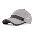 Breathable gray mesh baseball cap with quick-dry fabric and PODRLN side logo plate - Light Gray
