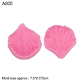 Rosa Silikonform für Austin Rosenblätter mit realistischer Blattadertextur und Details - Rosa